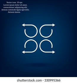 4 arrow pictogram refresh reload rotation loop sign set