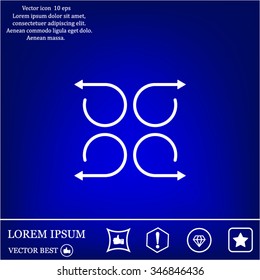4 arrow pictogram refresh reload rotation loop sign set