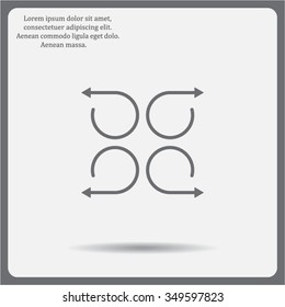 4 arrow pictogram refresh reload rotation loop sign set