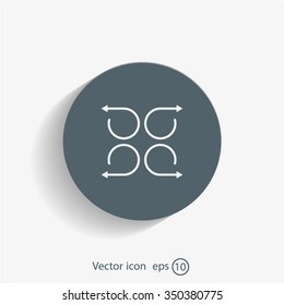 4 arrow pictogram refresh reload rotation loop sign set