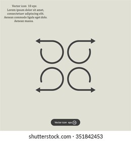 4 arrow pictogram refresh reload rotation loop sign set