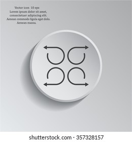 4 arrow pictogram refresh reload rotation loop sign set
