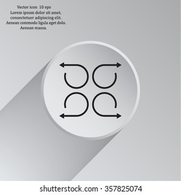 4 arrow pictogram refresh reload rotation loop sign set