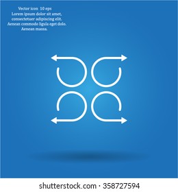 4 arrow pictogram refresh reload rotation loop sign set