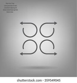 4 arrow pictogram refresh reload rotation loop sign set