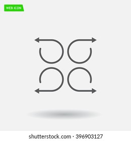 4 arrow pictogram refresh reload rotation loop sign set