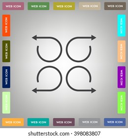 4 arrow pictogram refresh reload rotation loop sign set