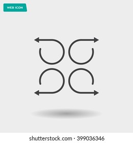 4 arrow pictogram refresh reload rotation loop sign set