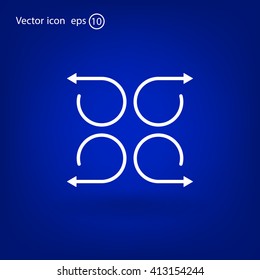 4 arrow pictogram refresh reload rotation loop sign set