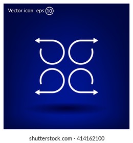 4 arrow pictogram refresh reload rotation loop sign set