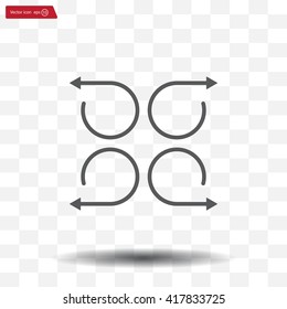 4 arrow pictogram refresh reload rotation loop sign set