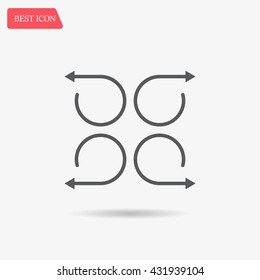 4 arrow pictogram refresh reload rotation loop sign set