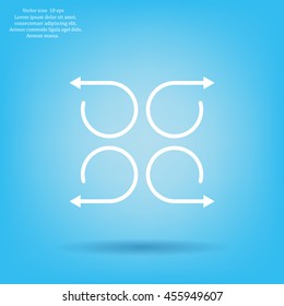 4 arrow pictogram refresh reload rotation loop sign set