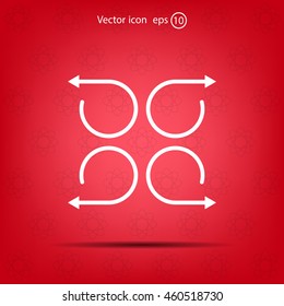 4 arrow pictogram refresh reload rotation loop sign set