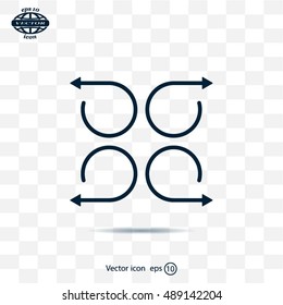 4 arrow pictogram refresh reload rotation loop sign set