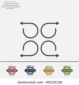 4 arrow pictogram refresh reload rotation loop sign set