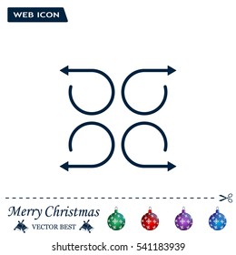 4 arrow pictogram refresh reload rotation loop sign set