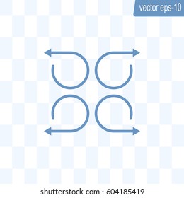 4 arrow pictogram refresh reload rotation loop sign set