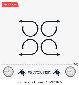 4 arrow pictogram refresh reload rotation loop sign set
