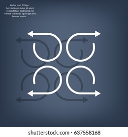 4 arrow pictogram refresh reload rotation loop sign set