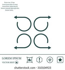 4 arrow refresh reload rotation loop set