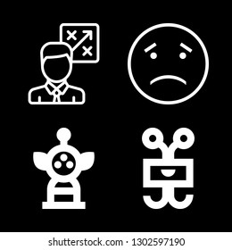 4 attack icons with alien and tactics in this set