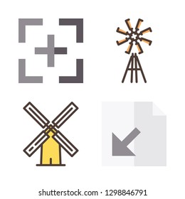 4 automated icons with mill and insert in this set