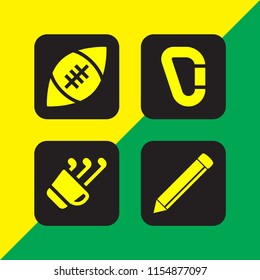 4 ball icons in vector set. pen, sports and competition and golf illustration for web and graphic design