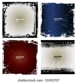 4 Banner in dark grunge style