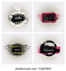 4 Banner in dark grunge style