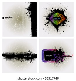 4 Banner in Dark Grunge style