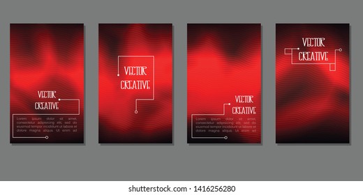 The 4 banners with one theme of design. Smooth light and shadow for flyers, web, cards, etc. Vector