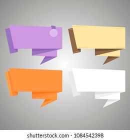 4 banners. Vector illustration.