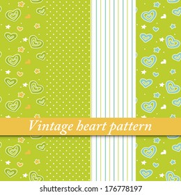 4 Beautiful pastel seamless patterns, tiling. Endless vector texture can use for wallpaper, pattern fills, web page background, texture, wrapping paper. Monochrome geometric ornaments complementary