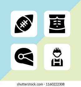 4 bike icons in vector set. sports and competition and helmet illustration for web and graphic design