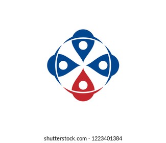 4 blood liquid drop interconnect in circular form