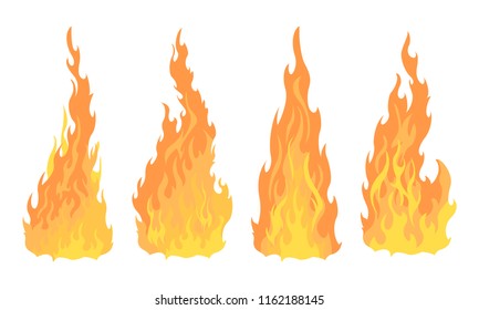 4 bonfire icon with flat bottom design element on white background