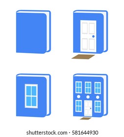 4 Book Icons SOCIAL MEDIA evolution 