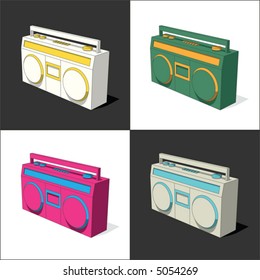 4 boom box (vector)