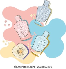 4 botellas de esmalte de uñas