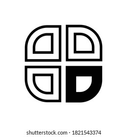 4 Box App Icon Design Vector