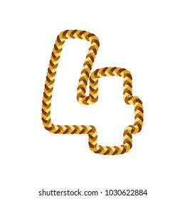 4 Braid Letter Logo Icon Design