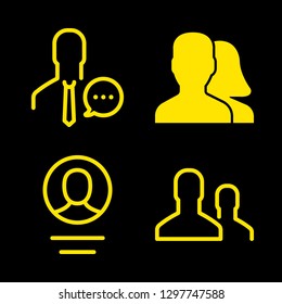 4 brand icons with user and users in this set