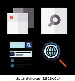 4 browser icons with search and browsers in this set