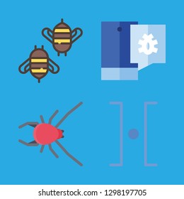 4 bug icons with spider and proserpine in this set