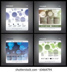4 business website template in editable vector format