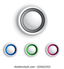 4 botones de diferente color para sus diseños