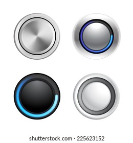 4 buttons in different styles for your designs