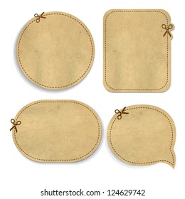 4 Cardboard Announcement Ã?Â�Ã?Â¡oupon, Isolated On White Background, Vector Illustration