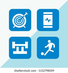 4 champion icons in vector set. sports and competition and kick illustration for web and graphic design